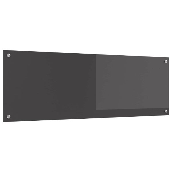 Кухненски гръб Тъмен сив 120 x 40 cm закалено стъкло