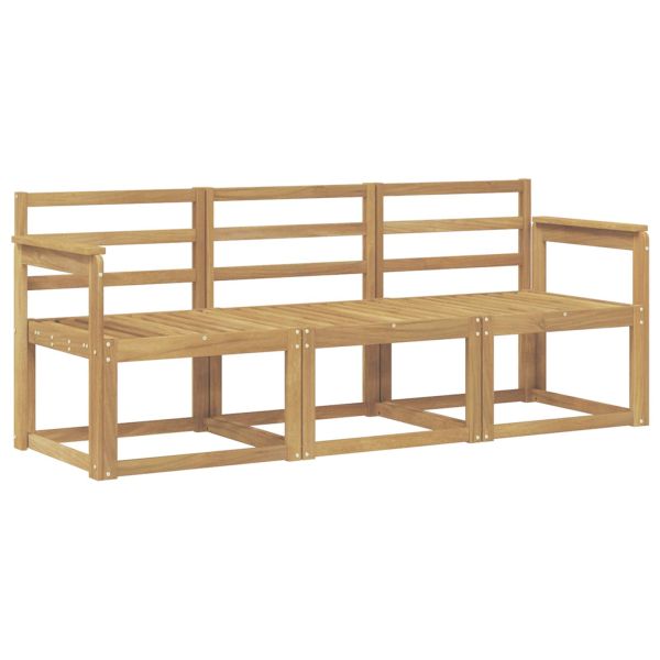 Комплект дивани за открито 3 pcs Бяло 189,5 х 63 х 73 см