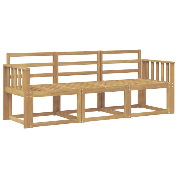 Комплект дивани за открито 3 pcs Бяло 189,5 х 63 х 73 см