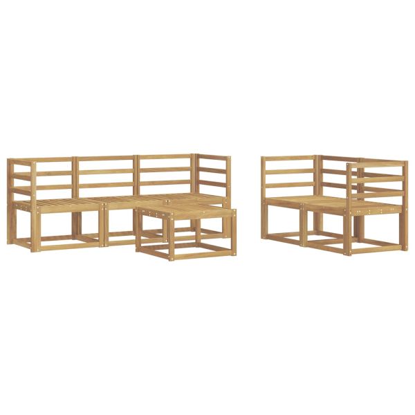 Комплект дивани за открито 6 pcs Бяло 59 x 59 x 37 см