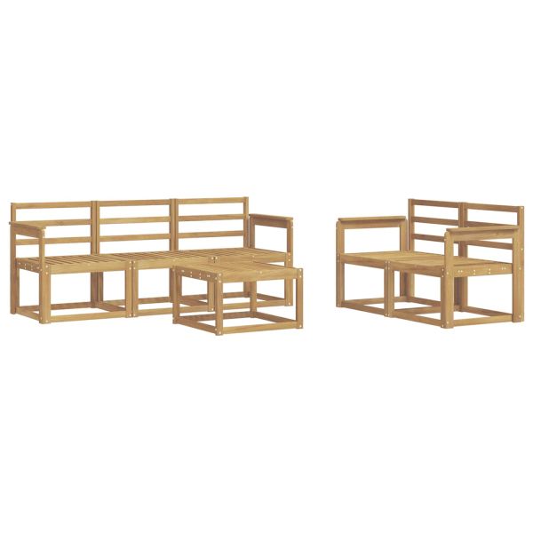 Комплект дивани за открито 6 pcs Бяло 59 x 59 x 37 см