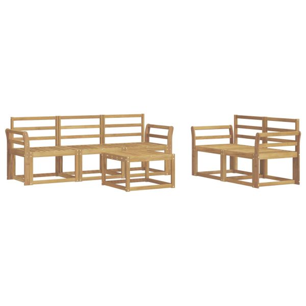 Комплект дивани за открито 6 pcs Бяло 59 x 59 x 37 см