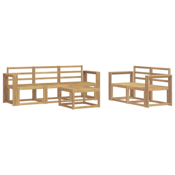 Комплект дивани за открито 6 pcs Бяло 59 x 59 x 37 см