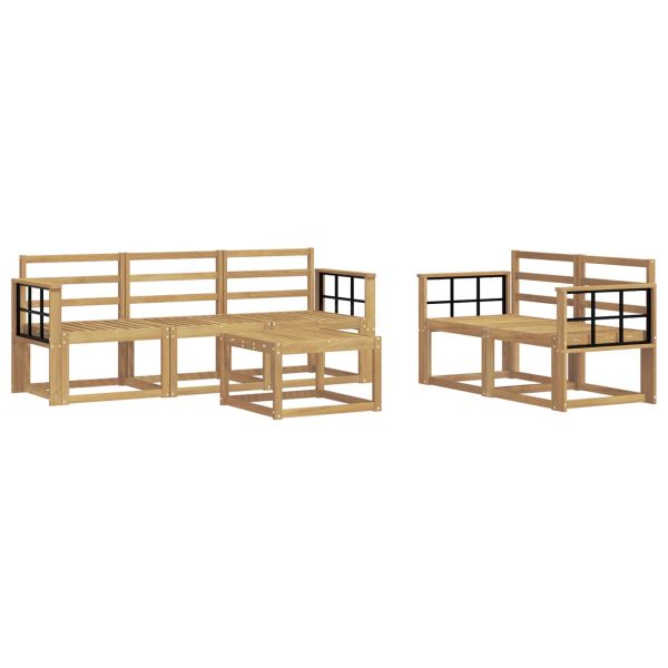Комплект дивани за открито 6 pcs Бяло 59 x 59 x 37 см
