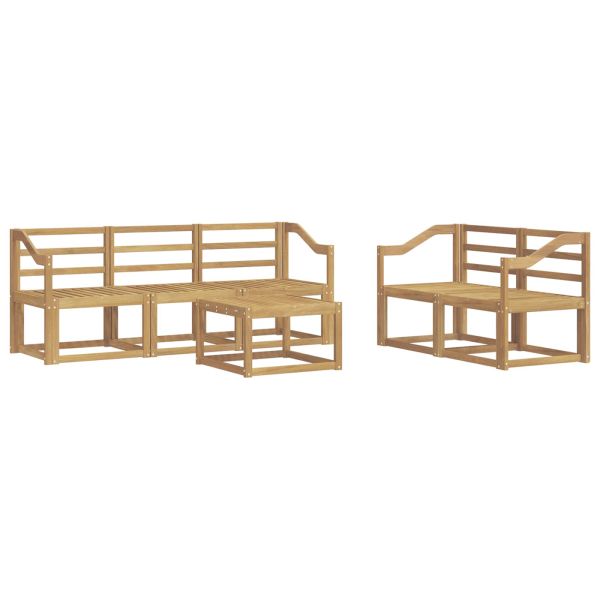 Комплект дивани за открито 6 pcs Бяло 59 x 59 x 37 см