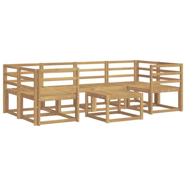 Комплект дивани за открито 7 pcs Бяло 59 x 59 x 37 см