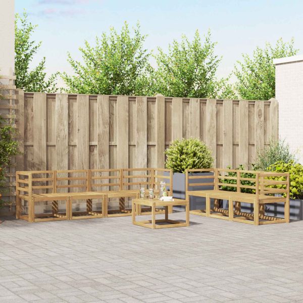 Комплект дивани за открито 8 pcs Бяло 59 x 59 x 37 см