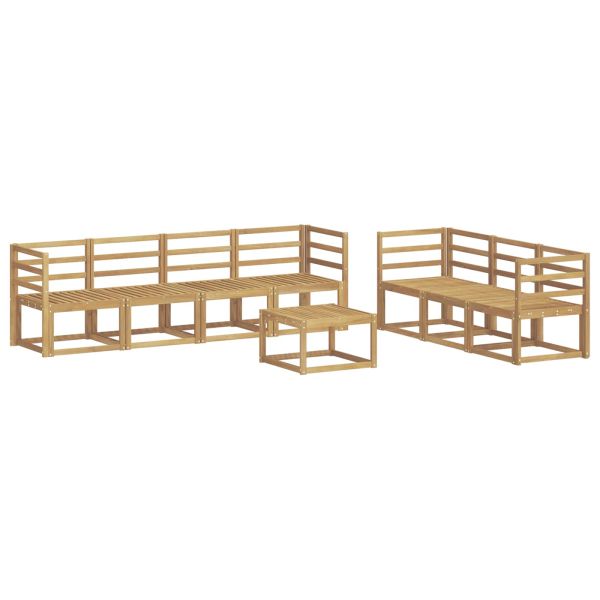 Комплект дивани за открито 8 pcs Бяло 59 x 59 x 37 см