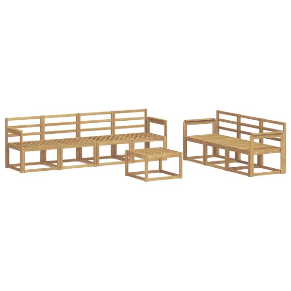 Комплект дивани за открито 8 pcs Бяло 59 x 59 x 37 см
