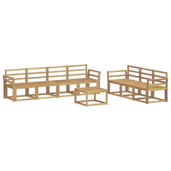 Комплект дивани за открито 8 pcs Бяло 59 x 59 x 37 см