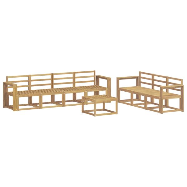 Комплект дивани за открито 8 pcs Бяло 59 x 59 x 37 см