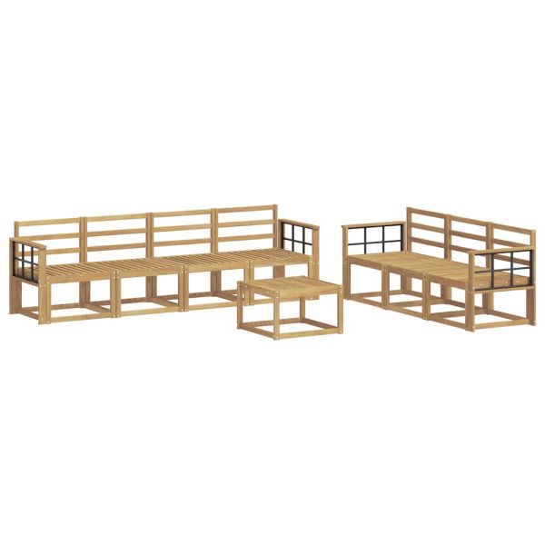 Комплект дивани за открито 8 pcs Бяло 59 x 59 x 37 см