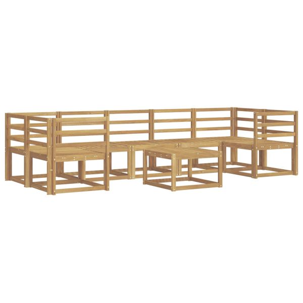 Комплект дивани за открито 8 pcs Бяло 59 x 59 x 37 см