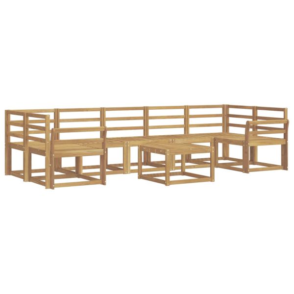 Комплект дивани за открито 8 pcs Бяло 59 x 59 x 37 см