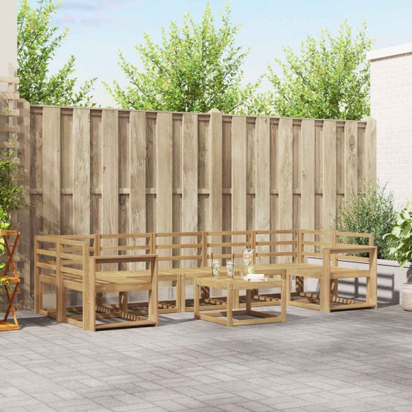 Комплект дивани за открито 8 pcs Бяло 59 x 59 x 37 см