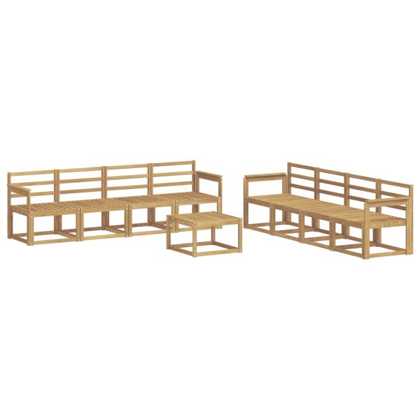 Комплект дивани за открито 9 pcs Бяло 59 x 59 x 37 см