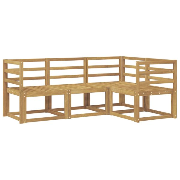 Комплект дивани за открито 4 pcs Бяло 185,5 x 126,5 x 73 см