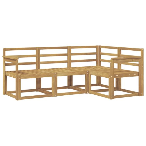 Комплект дивани за открито 4 pcs Бяло 187,5 x 128,5 x 73 см