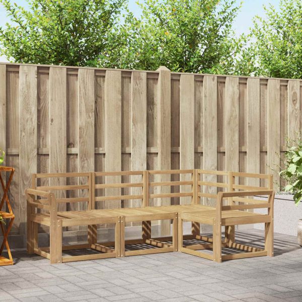 Комплект дивани за открито 4 pcs Бяло 190 x 130,5 x 73 см