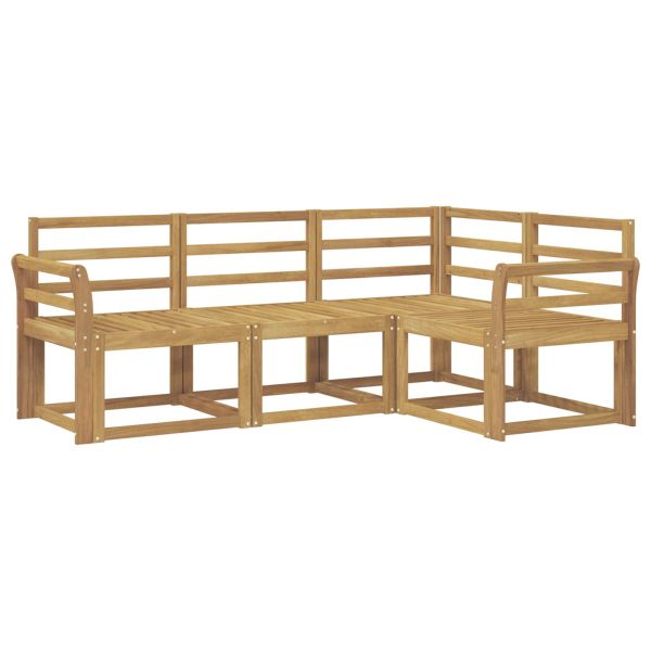 Комплект дивани за открито 4 pcs Бяло 190 x 130,5 x 73 см