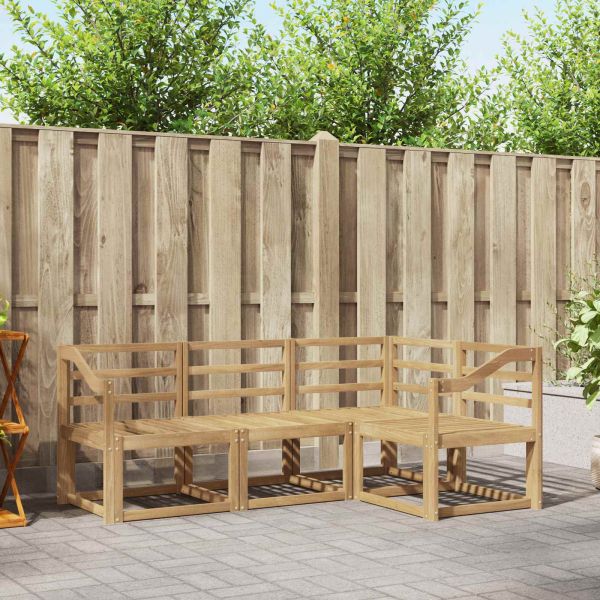 Комплект дивани за открито 4 pcs Бяло 185,5 x 126,5 x 73 см