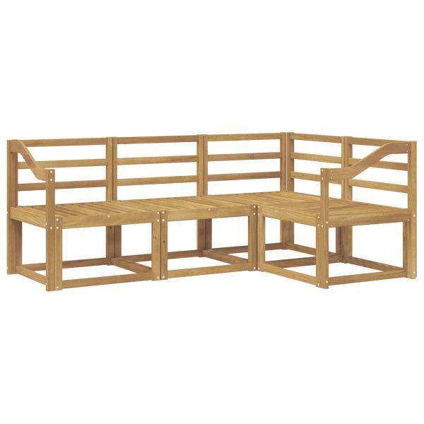 Комплект дивани за открито 4 pcs Бяло 185,5 x 126,5 x 73 см