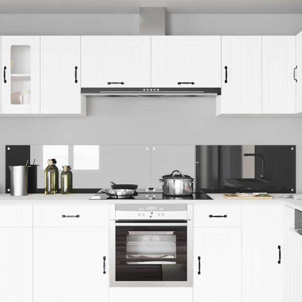 Кухненски гръб 2 pcs Тъмен сив 120 x 40 cm закалено стъкло