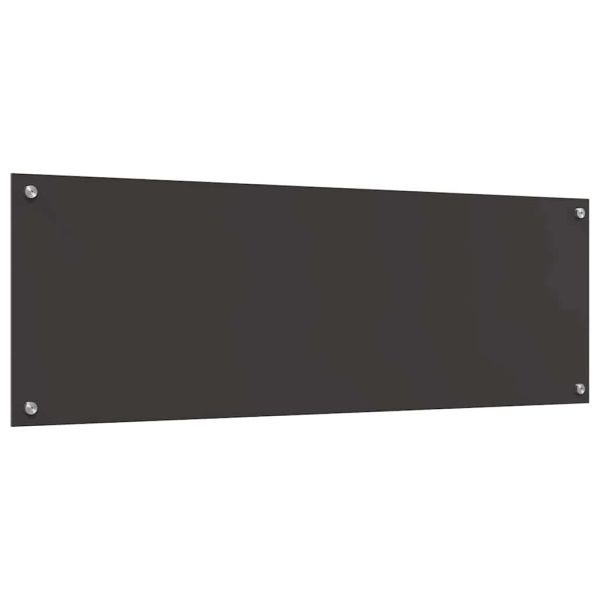 Кухненски гръб 2 pcs Тъмен сив 120 x 40 cm закалено стъкло