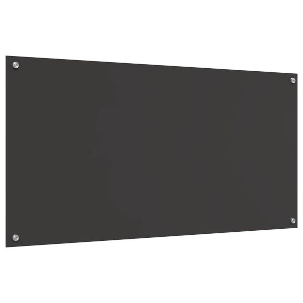 Кухненски гръб Тъмен сив 120 x 60 cm закалено стъкло