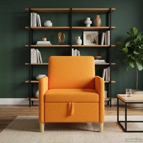 Диван с storage Тъмен жълт 72 x 78 x 87 см Полиестер
