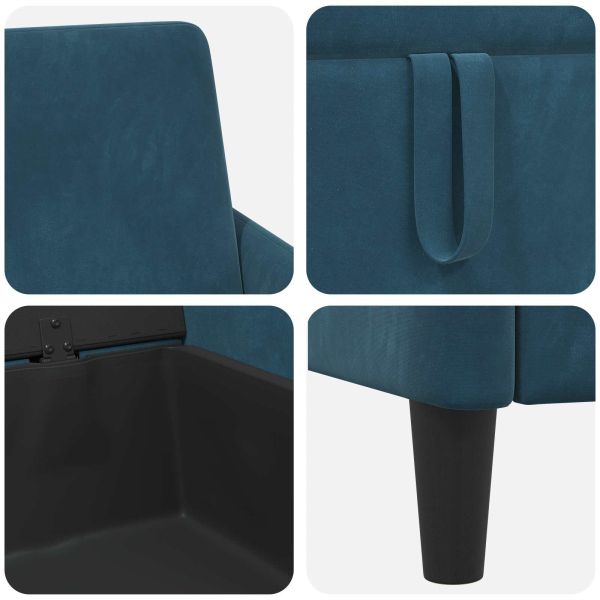 Диван с storage Синьо 72 x 78 x 87 см Полиестер