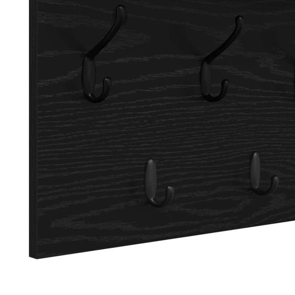 Стенен закачалка за палта с рафт Черния дъб 100 x 40 x 12 см