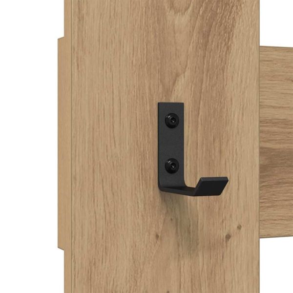 Стенен закачалка за палта Дъб 65 x 3 x 100 см Инженерно дърво