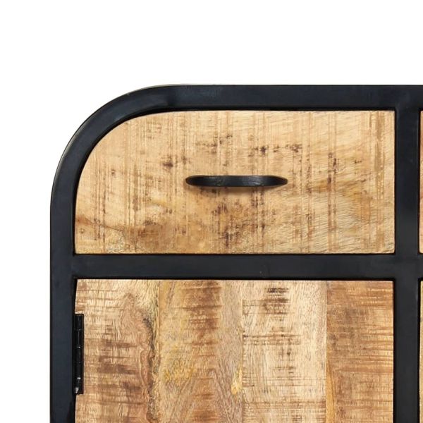Шкаф, 60x30x75 см, мангово дърво масив и желязо