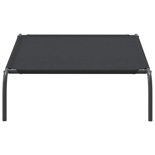 Повдигнато легло за кучета черно 110x65x20 cm Оксфорд плат