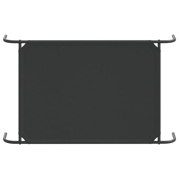 Повдигнато легло за кучета черно 110x65x20 cm Оксфорд плат