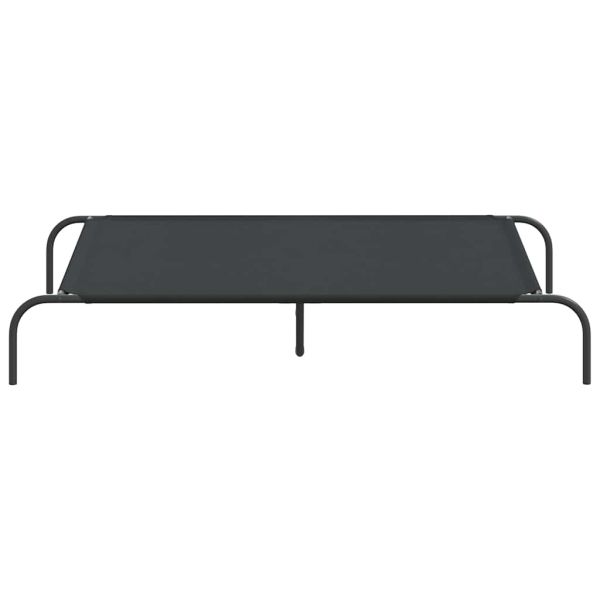Повдигнато легло за кучета черно 130x80x20 cm Оксфорд плат