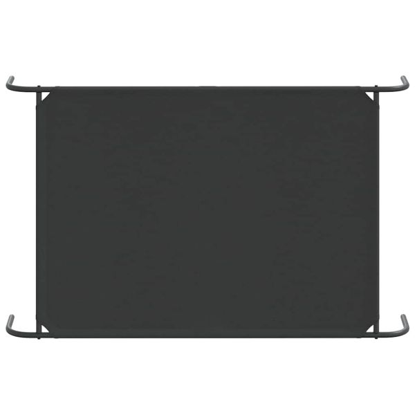 Повдигнато легло за кучета черно 130x80x20 cm Оксфорд плат