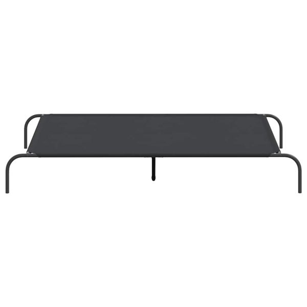 Повдигнато легло за кучета черно 150x90x20 cm Оксфорд плат