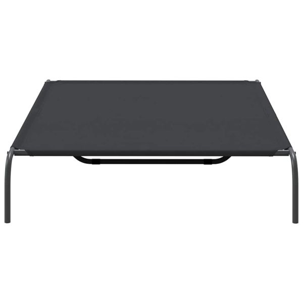 Повдигнато легло за кучета черно 150x90x20 cm Оксфорд плат