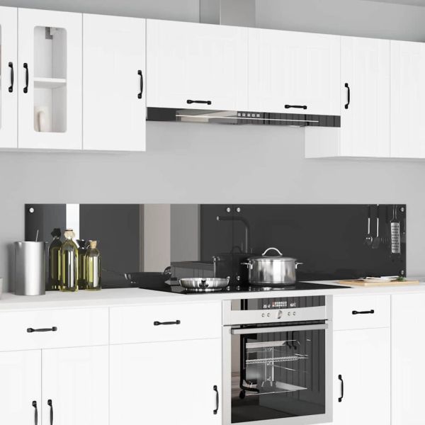 Кухненски гръб 2 pcs Тъмен сив 110 x 40 cm закалено стъкло