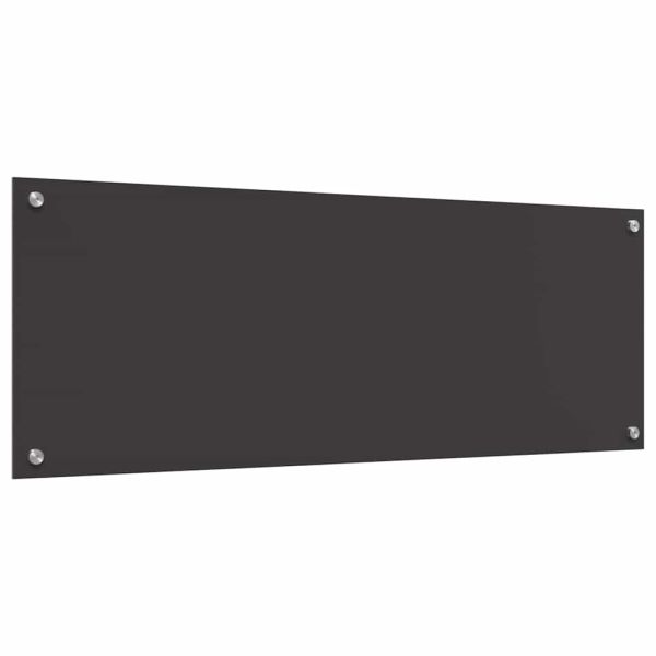 Кухненски гръб 2 pcs Тъмен сив 110 x 40 cm закалено стъкло