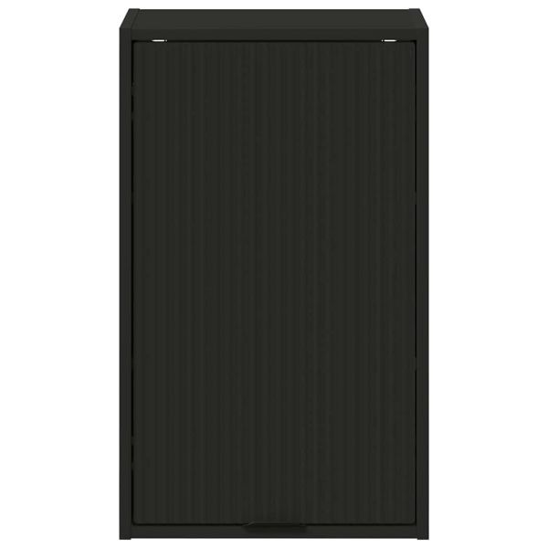 Шкаф за баня Черно 39 x 23,5 x 65 см Инженерно дърво & Метал