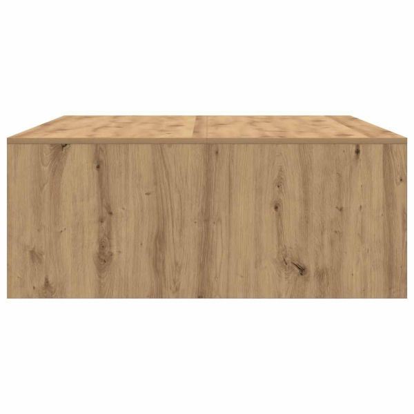 Масичка за кафе с чекмеджета дъб артизан 100x100x40 см