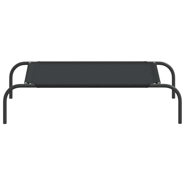 Повдигнато легло за кучета черно 90x50x20 cm Оксфорд плат