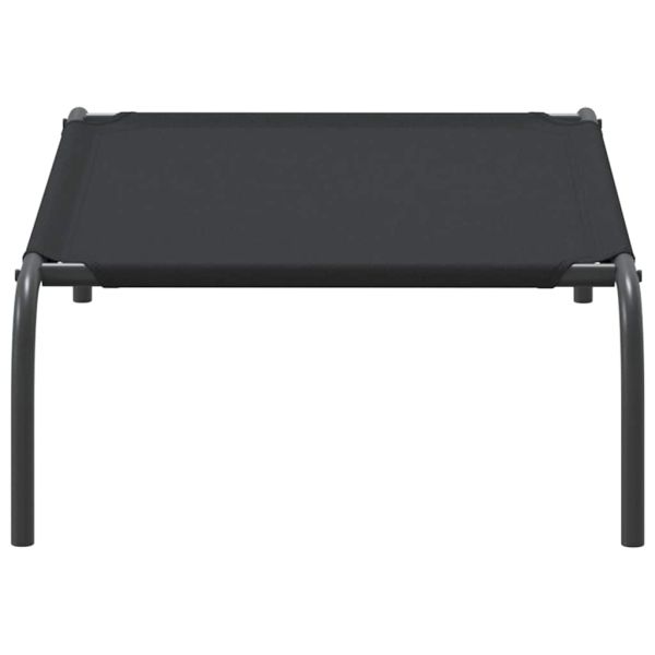 Повдигнато легло за кучета черно 90x50x20 cm Оксфорд плат
