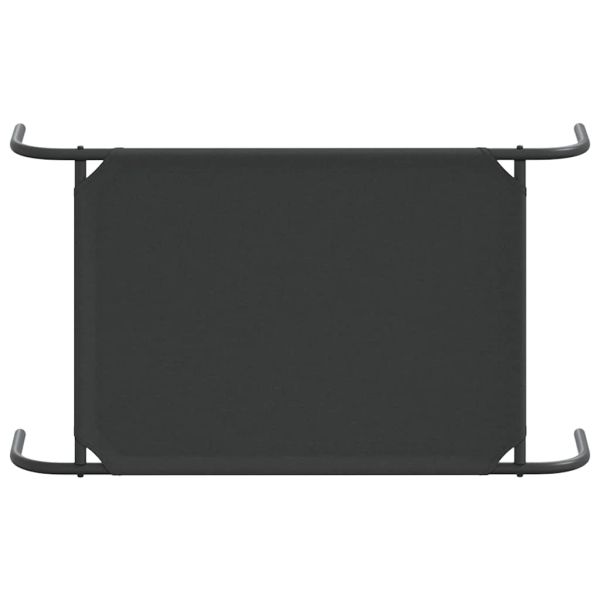 Повдигнато легло за кучета черно 90x50x20 cm Оксфорд плат