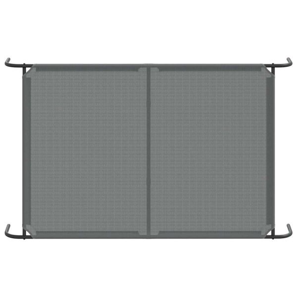 Повдигнато легло за кучета сиво 150x90x20 cm Текстилен стомана