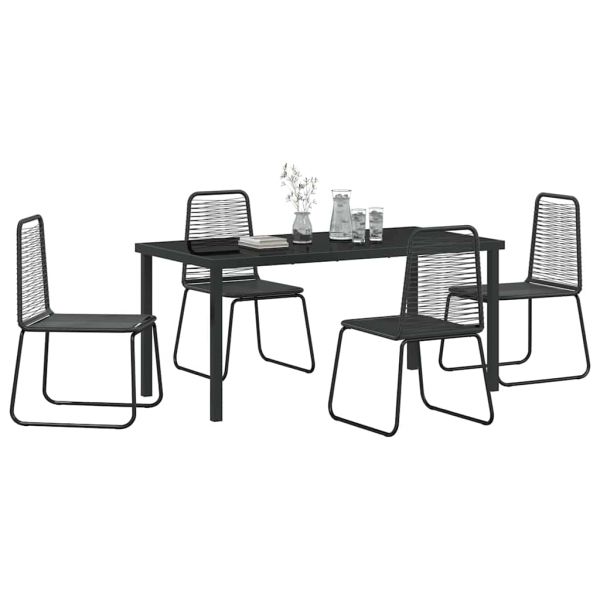 Комплект за хранене в градината 5 pcs Черно