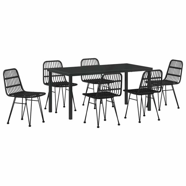Комплект за хранене в градината 7 pcs Черно